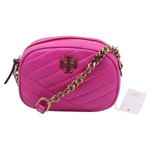 Tory Burch Small Kira Chevron Camera Bag in Pink Leather
